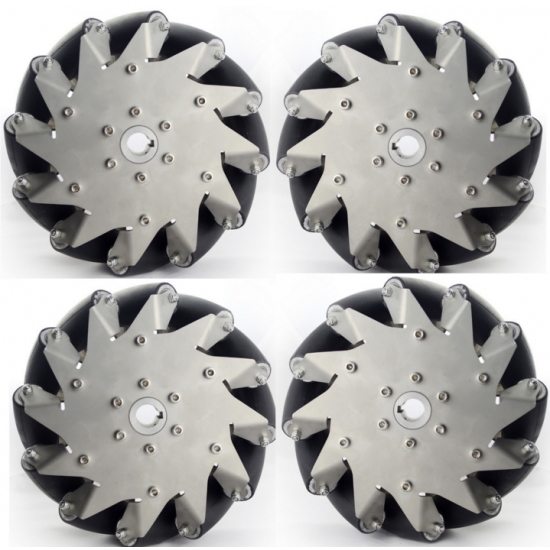 A set of 203mm stainless steel Mcnam wheel rubber rollers (4pcs) ROHS