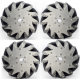 A set of 203mm stainless steel Mcnam wheel rubber rollers (4pcs) ROHS