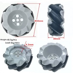 65mm plastic mecanum wheel ROHS