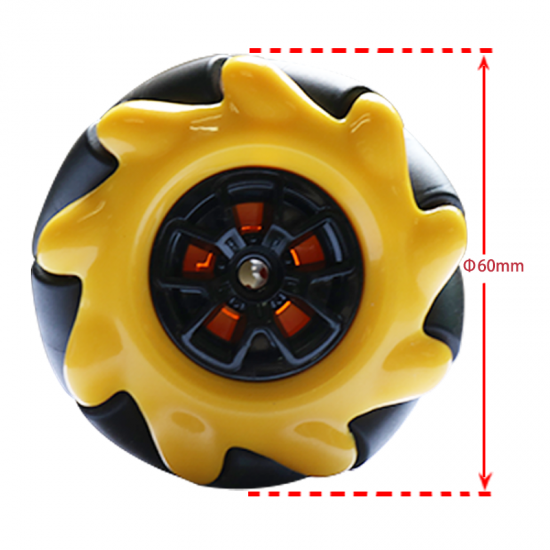 4PCS 60mm Mecanum Omni Wheel for Lego