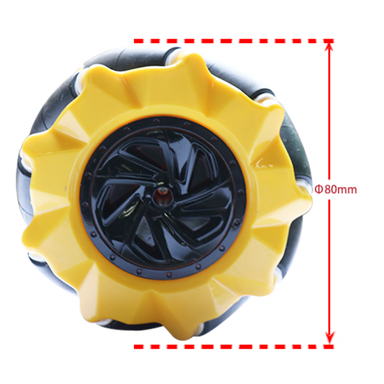 4PCS 80mm Mecanum Omni Wheel for Lego