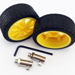 65mm wheels with brass hub acessorios(1pair) ROHS