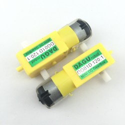 MINI DC GearBox DG01D dual-axis drive gear, robots TT motor (120:1) 1pair ROHS
