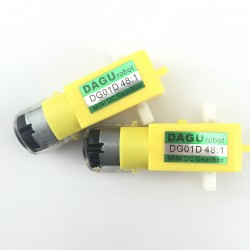 MINI DC GearBox DG01D dual-axis drive gear, robots TT motor (48:1) 1pair ROHS