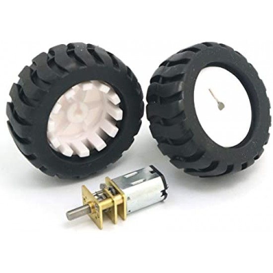 6V N20 Micro Gear Motor with Rubber Wheel (1 pair) 6V N20 Micro Gear Motor with Rubber Wheel (1 pair)