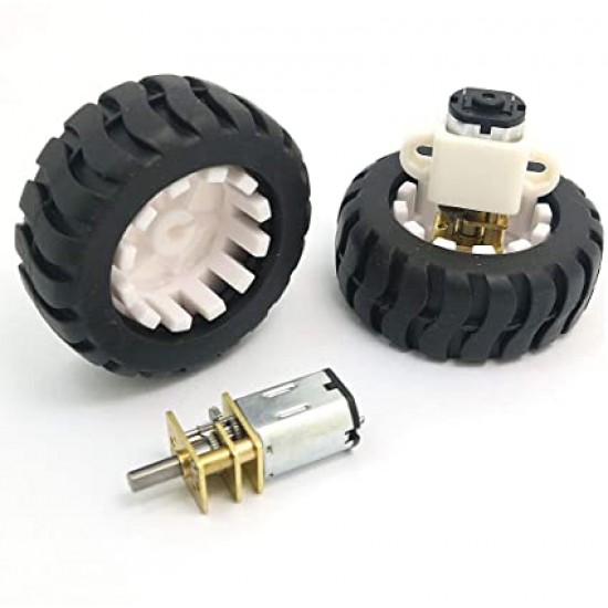 6V N20 Micro Gear Motor with Rubber Wheel (1 pair) 6V N20 Micro Gear Motor with Rubber Wheel (1 pair)
