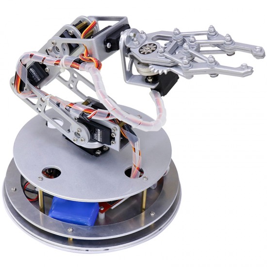 6 DOF robot arm with arduino PS2 remote control ROHS 6 DOF robot arm with arduino PS2 remote control ROHS