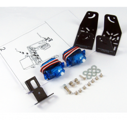 2 DOF Servo Tilt Bracket Kit Short U-shaped 8g 9g Servo Pan Head Bracket Manipulator Robot Accessories arduino ROHS