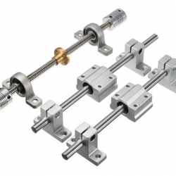 Machifit 15pcs 400mm CNC Parts Optical Axis Guide Bearing Housings Aluminum Rail Shaft Support Screws Set ROHS