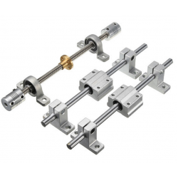 Machifit 15pcs 400mm CNC Parts Optical Axis Guide Bearing Housings Aluminum Rail Shaft Support Screws Set ROHS
