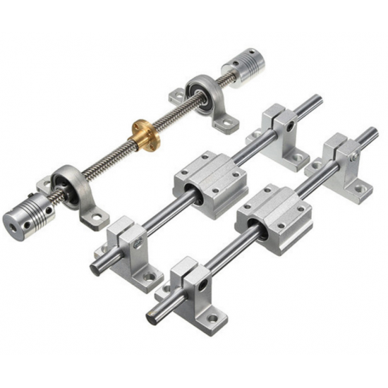 Machifit 15pcs 400mm CNC Parts Optical Axis Guide Bearing Housings Aluminum Rail Shaft Support Screws Set ROHS Machifit 15pcs 400mm CNC Parts Optical Axis Guide Bearing Housings Aluminum Rail Shaft Support Screws Set ROHS