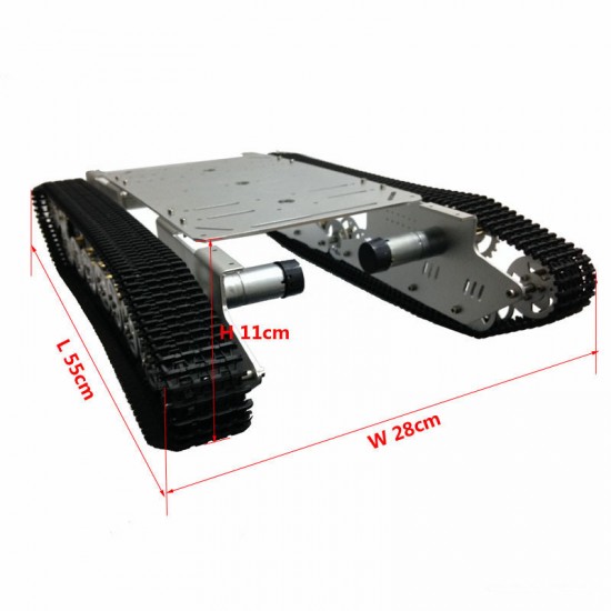 DGCH026 Rudder 4-wheel Metal Tank Tracked Chassis Large Load 4wd Obstacle ROHS DGCH026 Rudder 4-wheel Metal Tank Tracked Chassis Large Load 4wd Obstacle ROHS