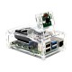 Raspberry Pi 4 Model B acrylic transparent shell with cooling fan can be installed with 3.5 inch screen fixed camera Raspberry Pi 4 Model B acrylic transparent shell with cooling fan can be installed with 3.5 inch screen fixed camera