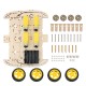 4WD Smart Robot Car Chassis for Arduino Platform with 4 Motors (1:48) Robot DIY 4 Wheel Robot Kit Educational Toy Accessories 4WD Smart Robot Car Chassis for Arduino Platform with 4 Motors (1:48) Robot DIY 4 Wheel Robot Kit Educational Toy Accessories