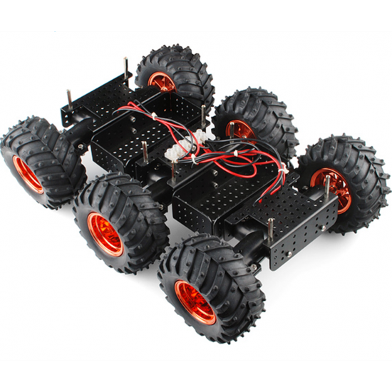 DAGU educational robot 6WD wild thumper chassis for Robotcup (Black body with 75:1 gearbox)CE certificate ROHS