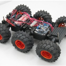 DAGU educational robot 6WD wild thumper chassis (Silver body with 34:1 gearbox)CE certificate ROHS
