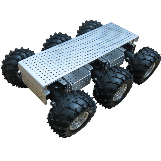 DAGU educational robot 6WD wild thumper chassis for Robotcup (Silver body with 75:1 gearbox)CE certificate ROHS