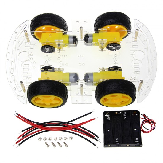 Acrylic 4WD Smart Robot Chassis Acrylic 4WD Smart Robot Chassis
