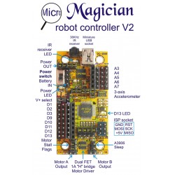 DAGU Micro Magician arduino robot controller 3.6V to 9V ATmega168/ATmega328 MCU 8MHz ROHS