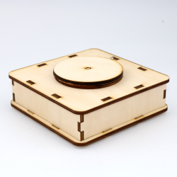 3D rotating wooden box