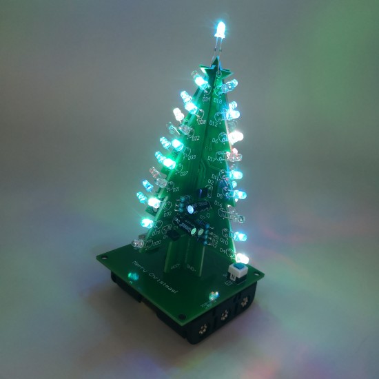 Driedimensionale 3D Christams Boom DIY Elektronische Boom LED DIY Kit Rood/Gree/Yelow Flash Circuit lassen praktijk Maker ruimte ROHS