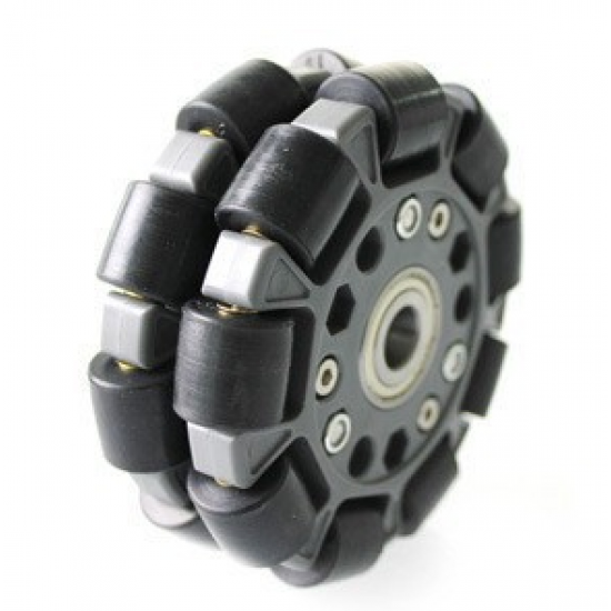 4 inch 100mm robot contest double plastic omnidirectional wheel and center bearing ROHS