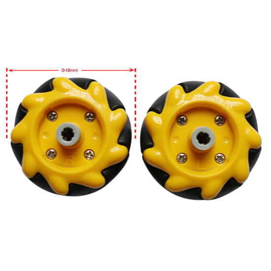 4PCS 48mm Mecanum Omni Wheel for Lego