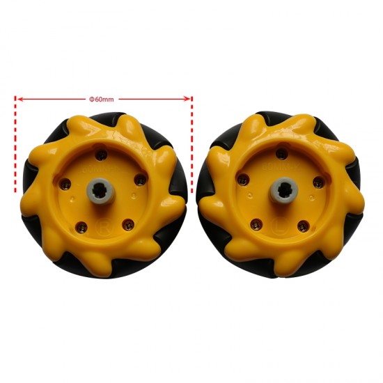 4PCS 60mm Mecanum Omni Wheel for Lego