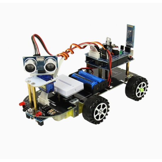 Arduino Intelligent Car Robot Kit UNOR3 Tracking and Obstacle Avoidance Robot Development Board Kit DIY