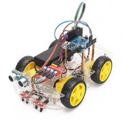 Arduino Uno Intelligent Car Robot Kit Ultrasonic Tracking and Obstacle Avoidance Car Programming Kit