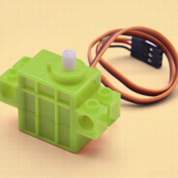  programmable building block servo motor microbit servo motor DIY small car micro cross output shaft green