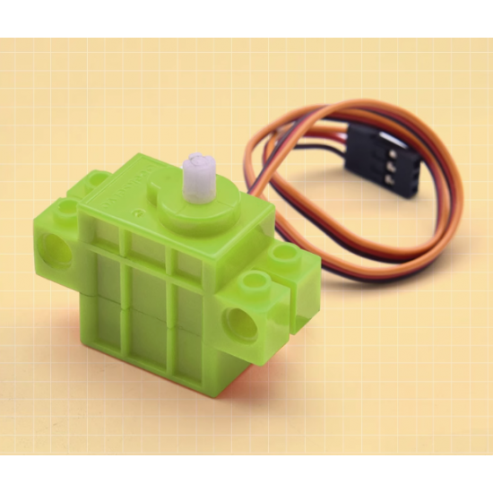  programmable building block servo motor microbit servo motor DIY small car micro cross output shaft green