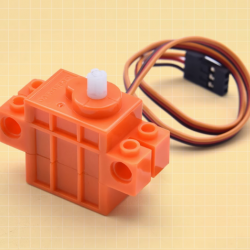 programmable building block servo motor microbit servo motor DIY small car micro cross output shaft orange