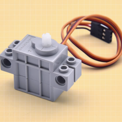 programmable building block servo motor microbit servo motor DIY small car micro cross output shaft grey