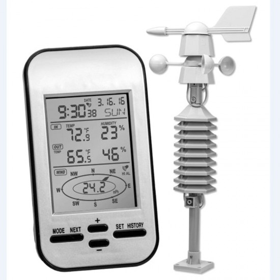 Home wireless small automatic weather station professional level measurement of wind direction, speed, weather forecast and monitoring