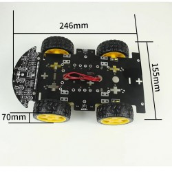 Intelligent Four Wheel Electric Car Chassis Wheat Wheel Omnidirectional Wheel Robot TI Cup Electronic Design 2020 Competition