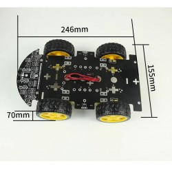 Intelligent Four Wheel Electric Car Chassis Wheat Wheel Omnidirectional Wheel Robot TI Cup Electronic Design 2020 Competition