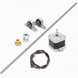 500mm T8 Lead Screw Rod with Stepper Motor and Mounted Ball Bearing Set ROHS