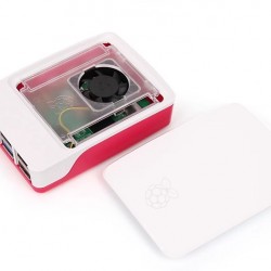 Raspberry Pi 5 shell 5th generation official red and white cooling Raspberry Pi Case cooling fan protective case