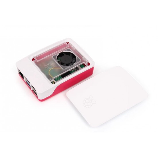 Raspberry Pi 5 shell 5th generation official red and white cooling Raspberry Pi Case cooling fan protective case