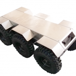 6WD suspension shock absorption robot chassis with waterproof IP55 ROHS