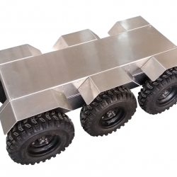 6WD suspension shock absorption robot chassis with waterproof IP55 ROHS