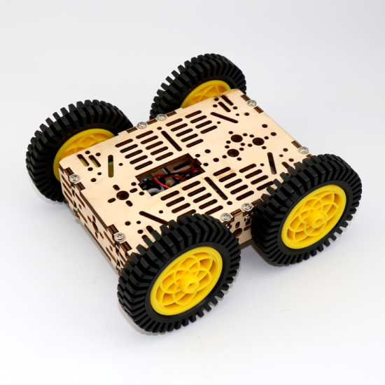 Multi Chassis 4WD Kit (ATV Version) Car Wooden Material Plaform Robot Chassis ROHS