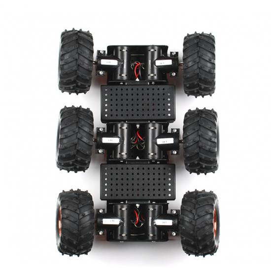 DAGU educational robot 6WD wild thumper chassis for Robotcup (Black body with 75:1 gearbox)CE certificate ROHS