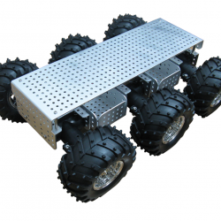 DAGU educational robot 6WD wild thumper chassis for Robotcup (Silver body with 75:1 gearbox)CE certificate ROHS