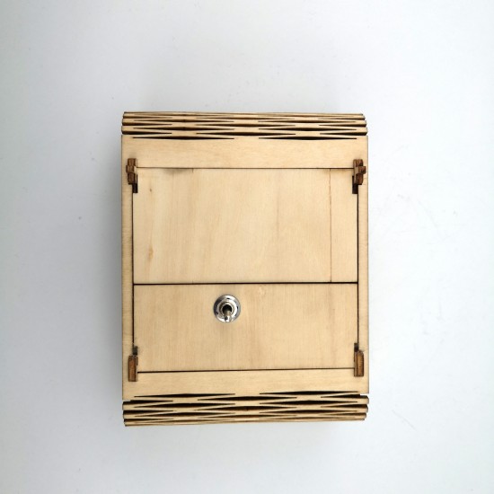 Simple Useless Box Wooden Electornic Gift Box Funny Decompression Don't Touch Me ROHS