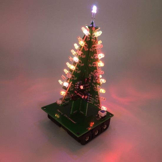 Driedimensionale 3D Christams Boom DIY Elektronische Boom LED DIY Kit Rood/Gree/Yelow Flash Circuit lassen praktijk Maker ruimte ROHS