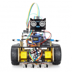 UNO R3 ultrasonic and infrared obstacle avoidance smart car kit, compatible with Arduino car programming kit
